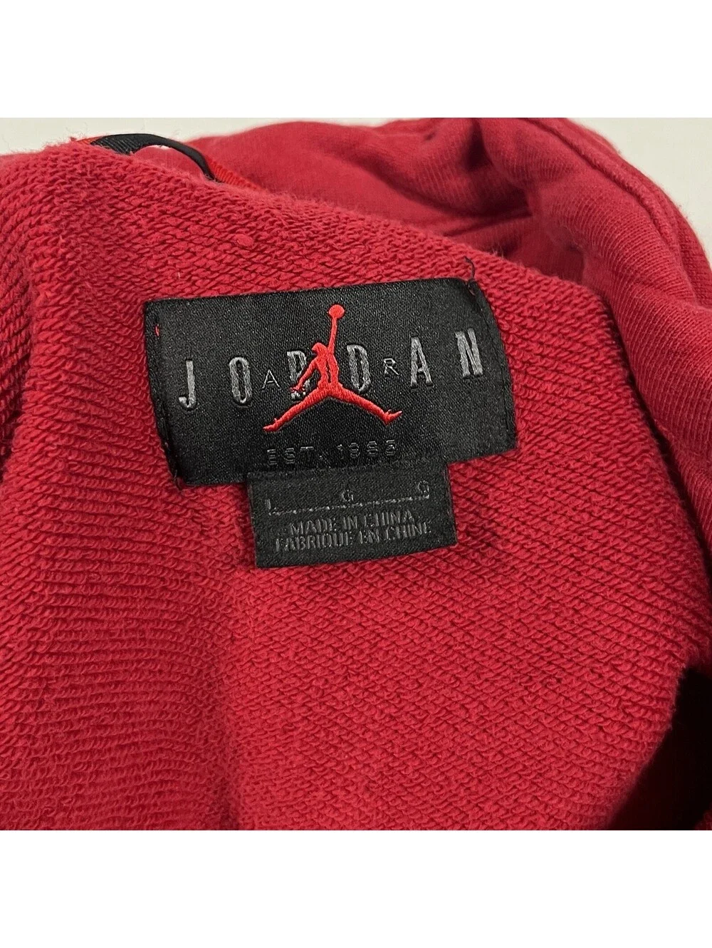 Air Jordan Sweatshirt Men’s Size L Red Flight 1/4 Zip Pullover Style AV2292-687